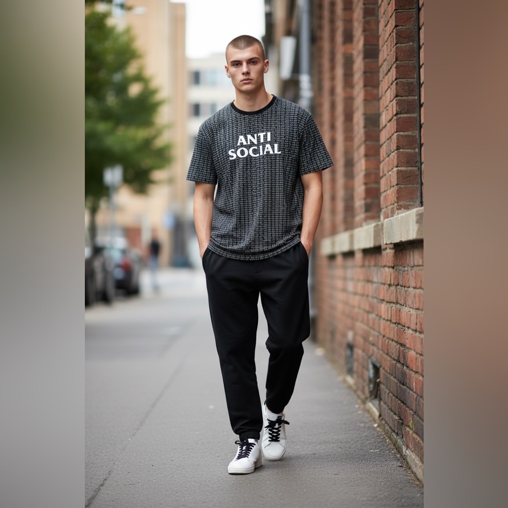 Anti social t-shirt by eighty eighty